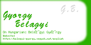 gyorgy belagyi business card